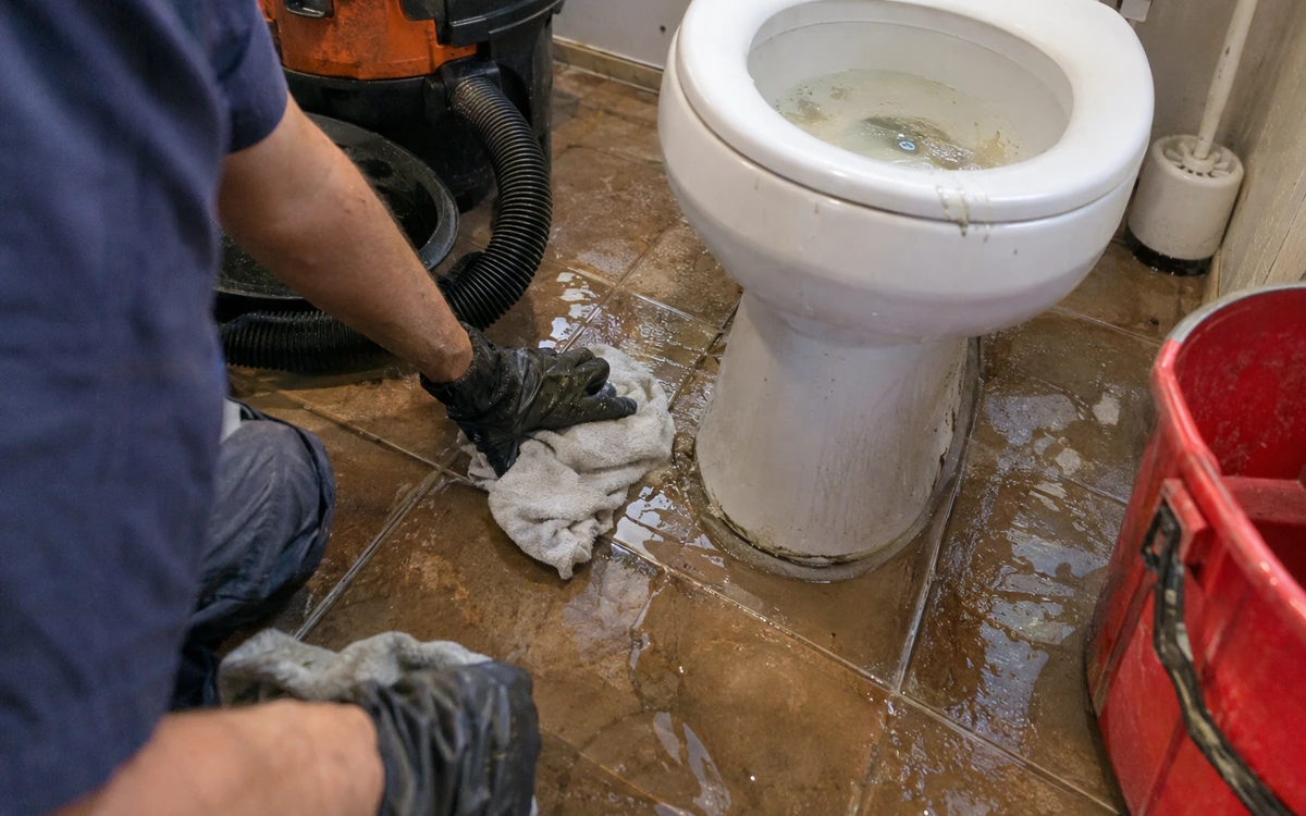 Toilet overflow cleanup contractor